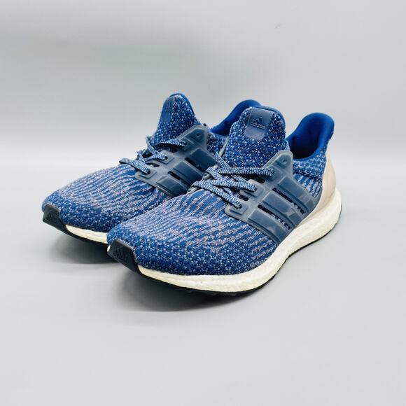 Adidas Shoes Womens 9 Blue Primeknit Ultra Boost 3.0 Running Athletic Sneakers - Picture 4 of 12